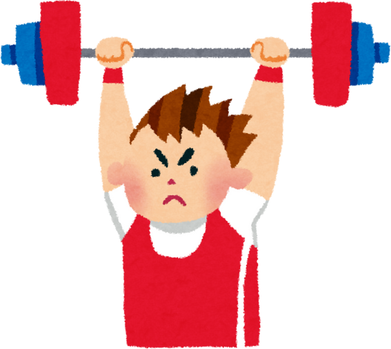 Male Weightlifter Lifting a Heavy Barbell