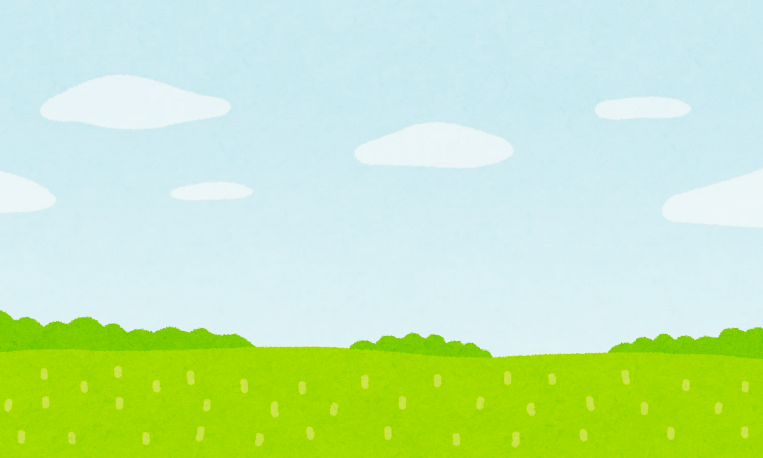 Illustration of a Grassy Meadow with a Blue Sky Background