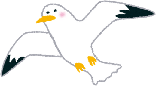 Illustration of a Flying Seagull